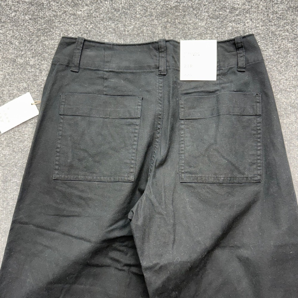 A New Day Womens High Rise Straight Leg Stretch Trousers Black Size 2 Regular - Picture 9 of 12